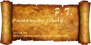 Pandureszku Tibold névjegykártya